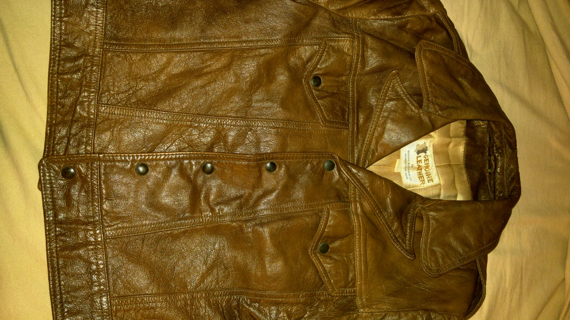 Vintage 80s Berman Buckskin orders Leather Jacket Size M