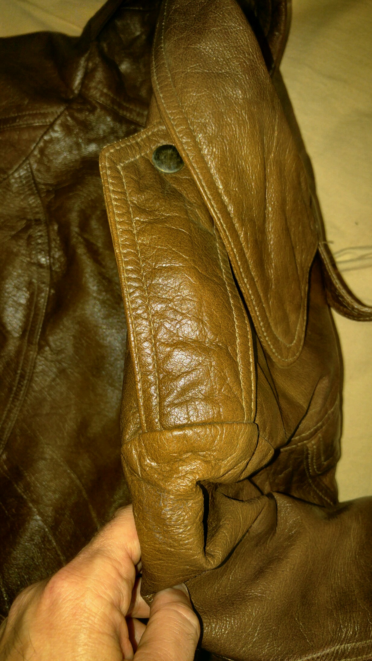 Vintage Berman bucksin popular genuine leather jacket