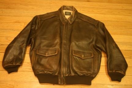 FS: AVIREX A-2 Leather Flight Bomber Jacket - Retro Stars and