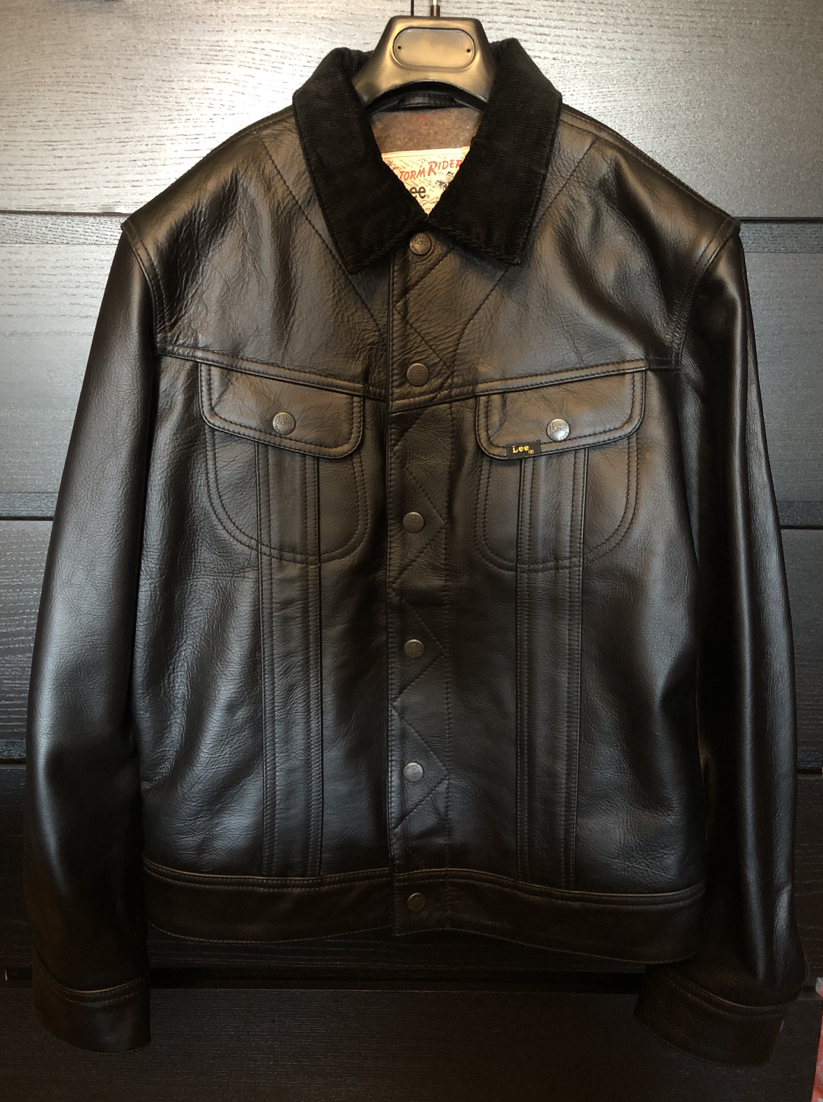 Lee 101 leather cheap storm rider jacket