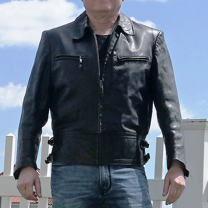 Leather jacket with on sale built in holster