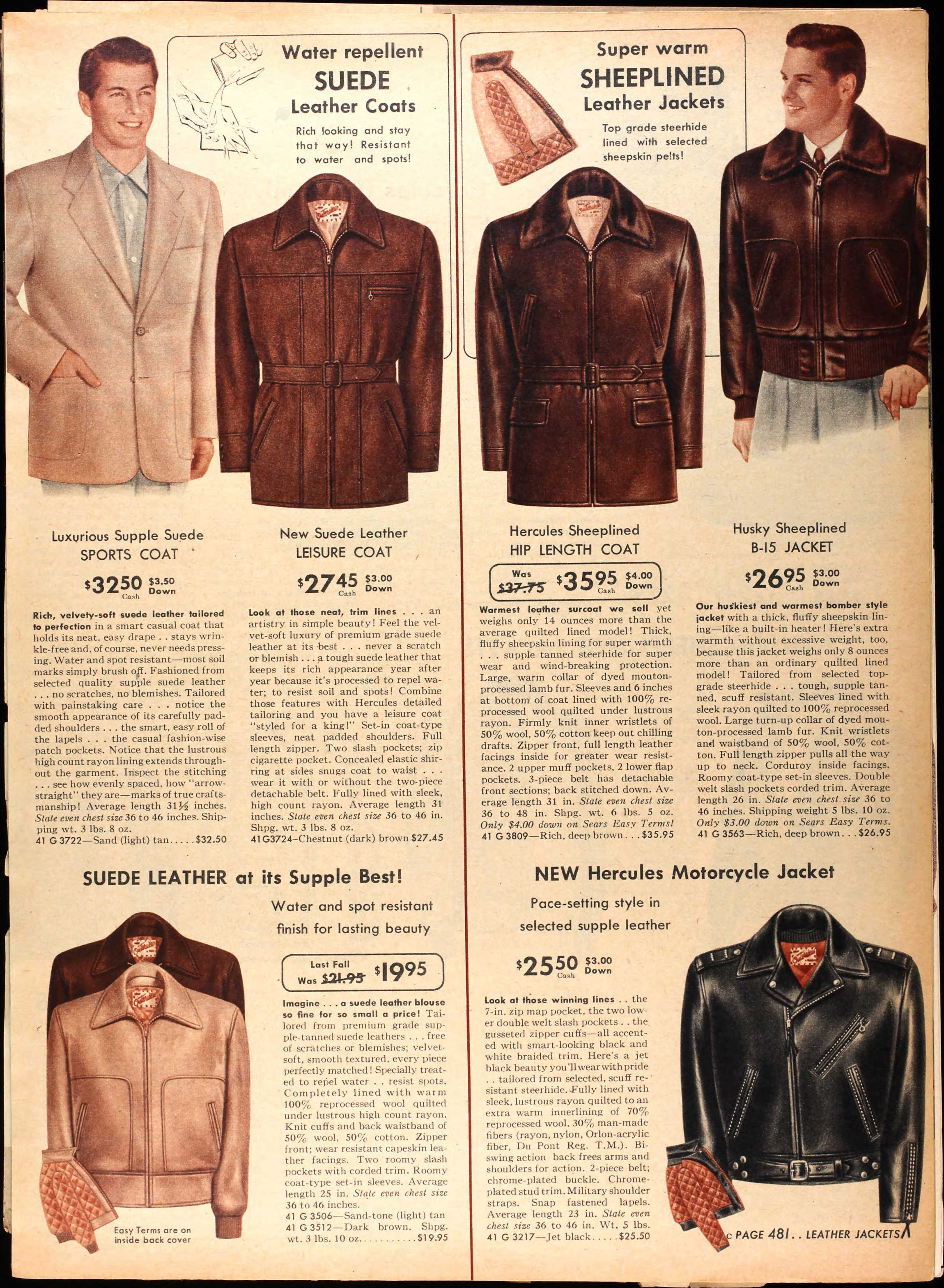 Sears Motorcylce Jacket History 1949 1963 The Fedora Lounge