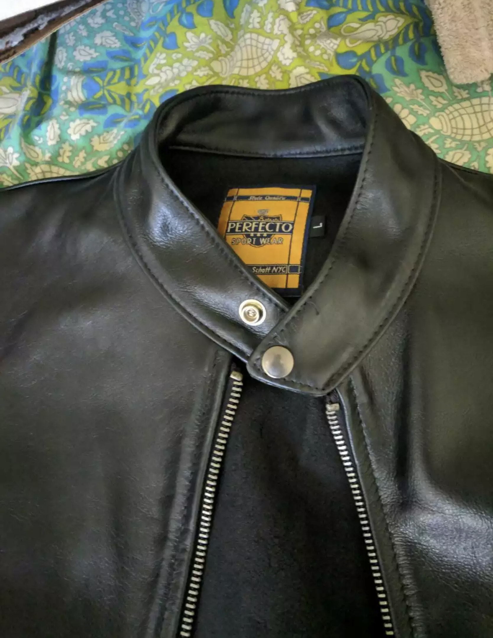 Schott NYC 689H Racer Motorcycle Leather Jacket Black