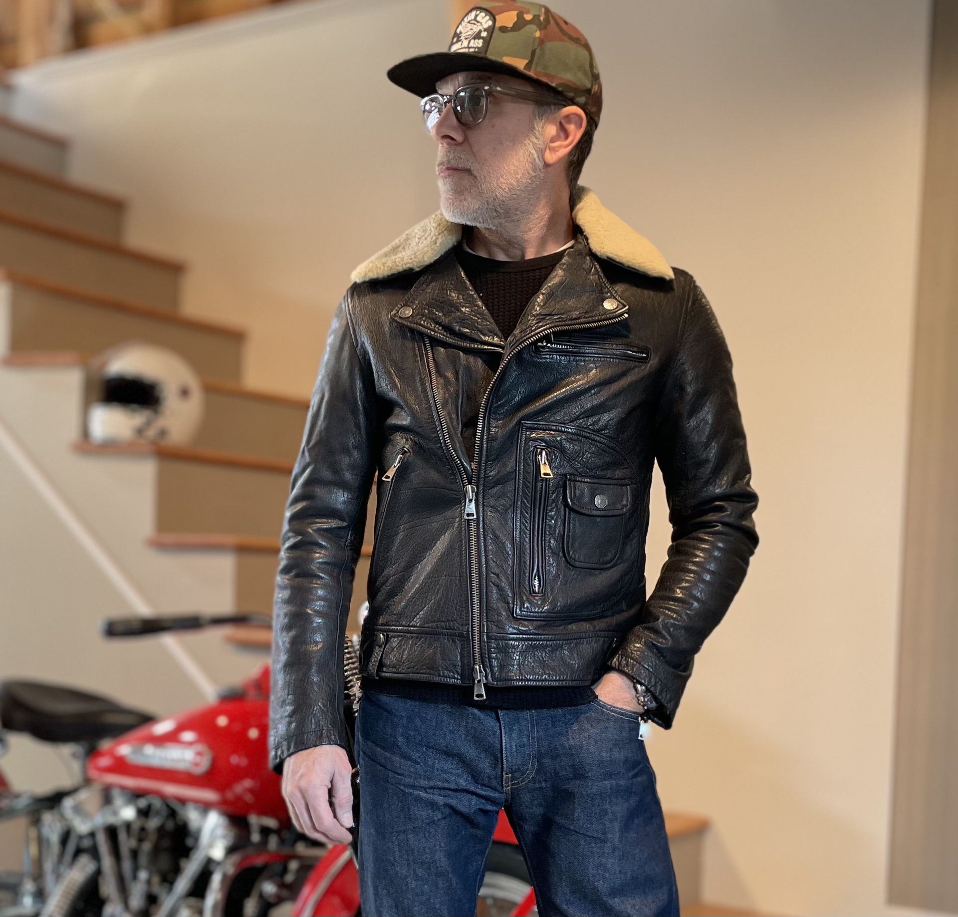 Deus nail 2024 leather jacket