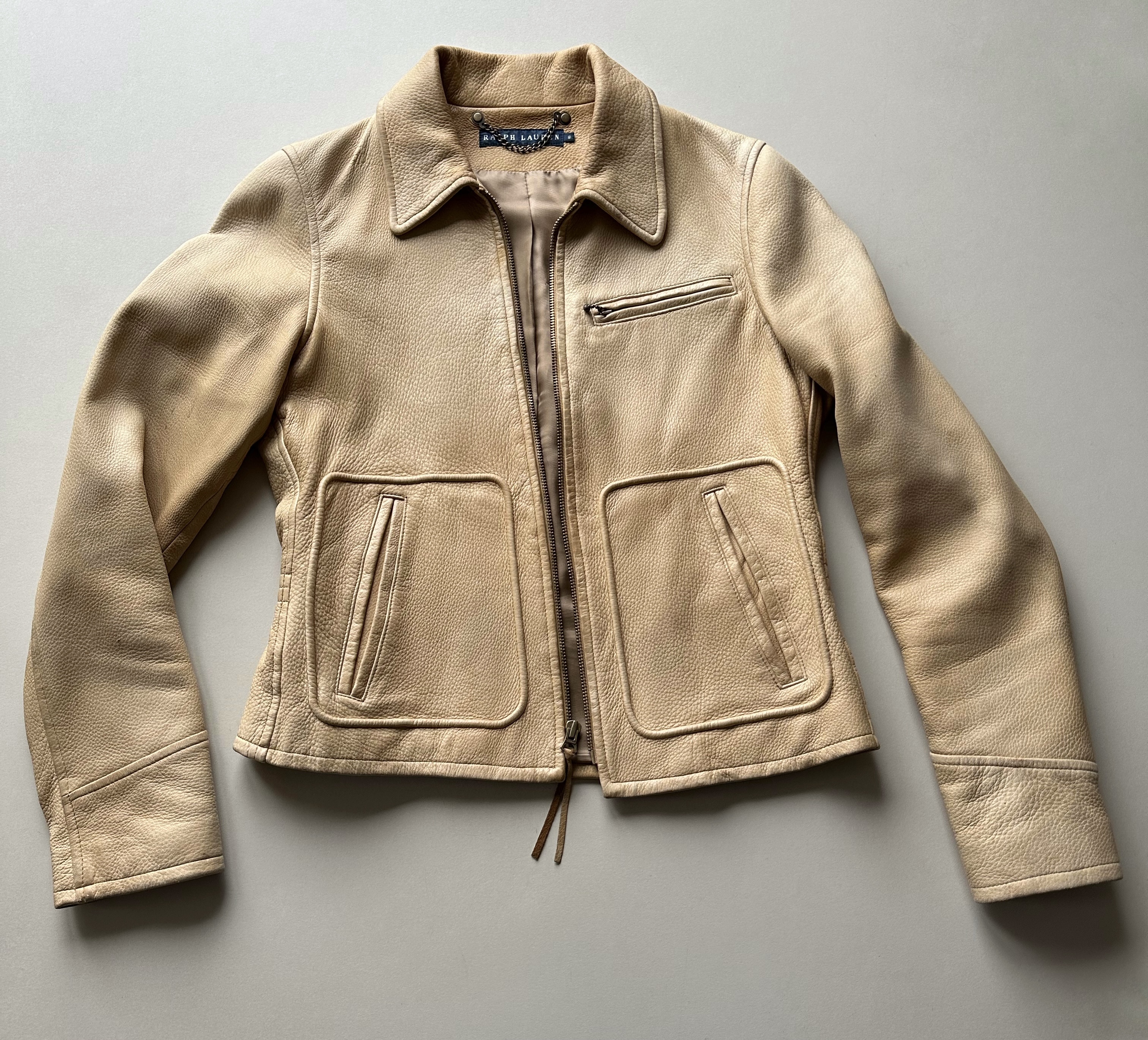 Vintage ralph lauren online leather jacket