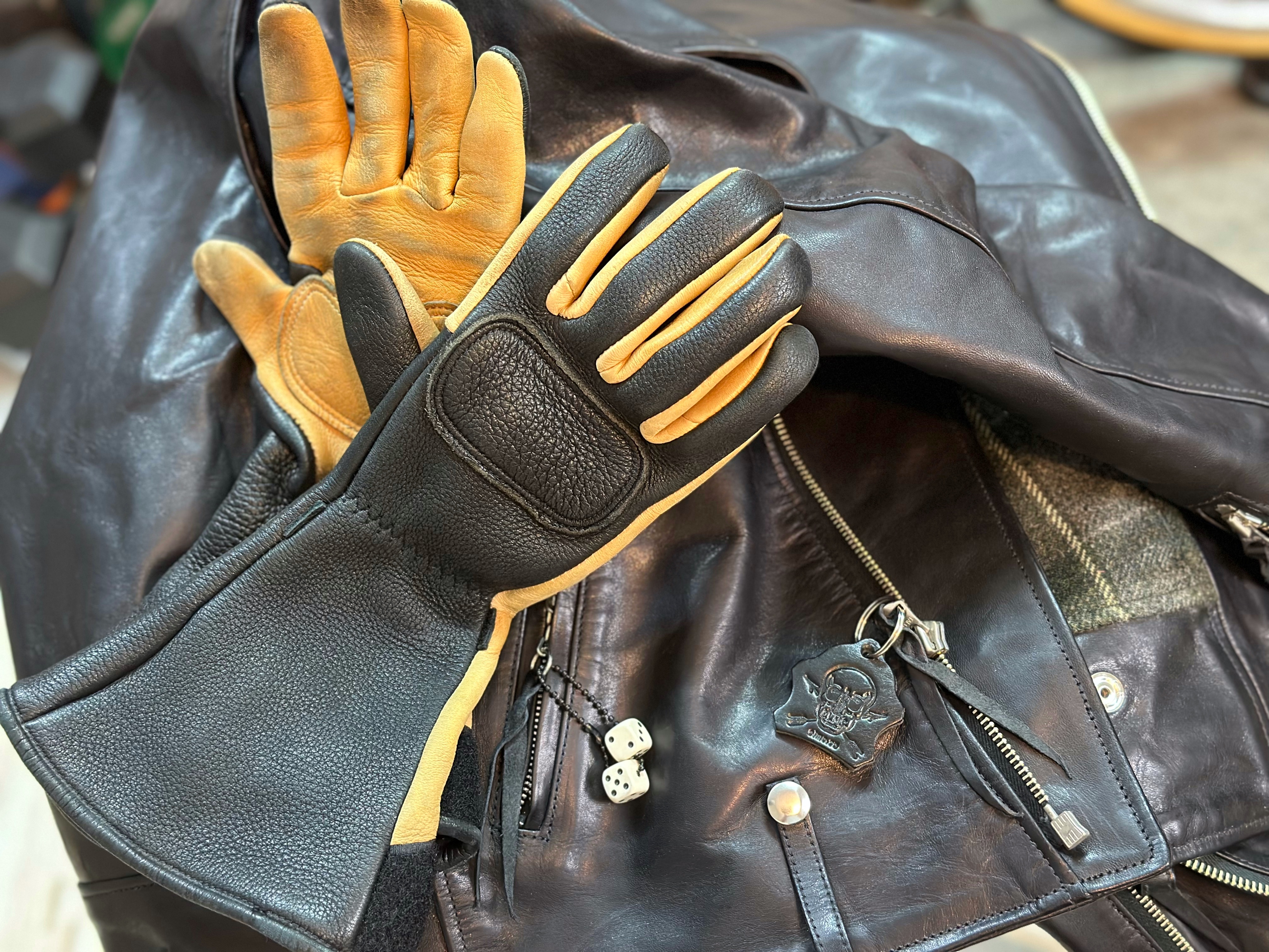 Elkskin cheap motorcycle gloves