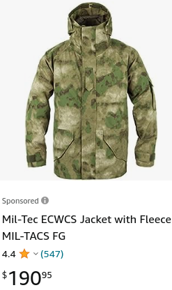 Mil-tec ECW Jacket & Fleece, Camouflage Clothing