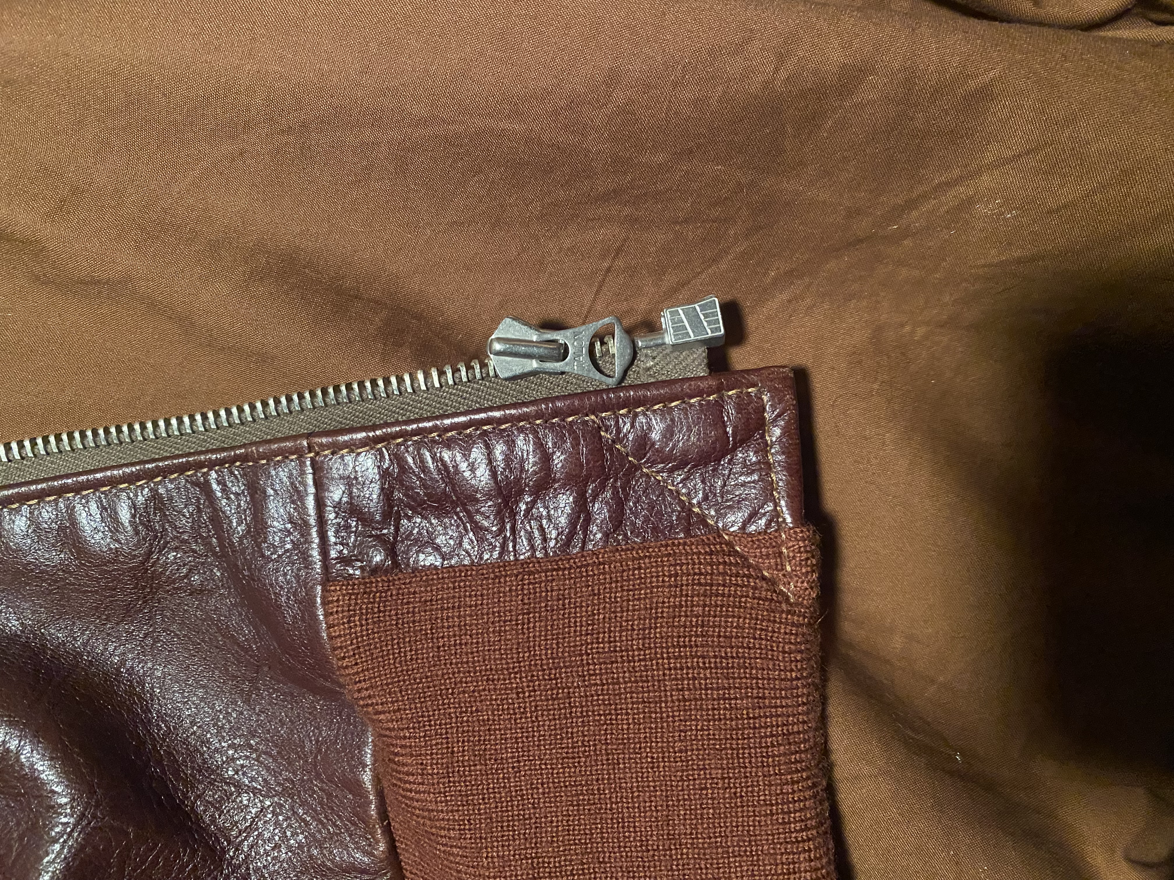 Talon zipper for Eastman A2?  Vintage Leather Jackets Forum