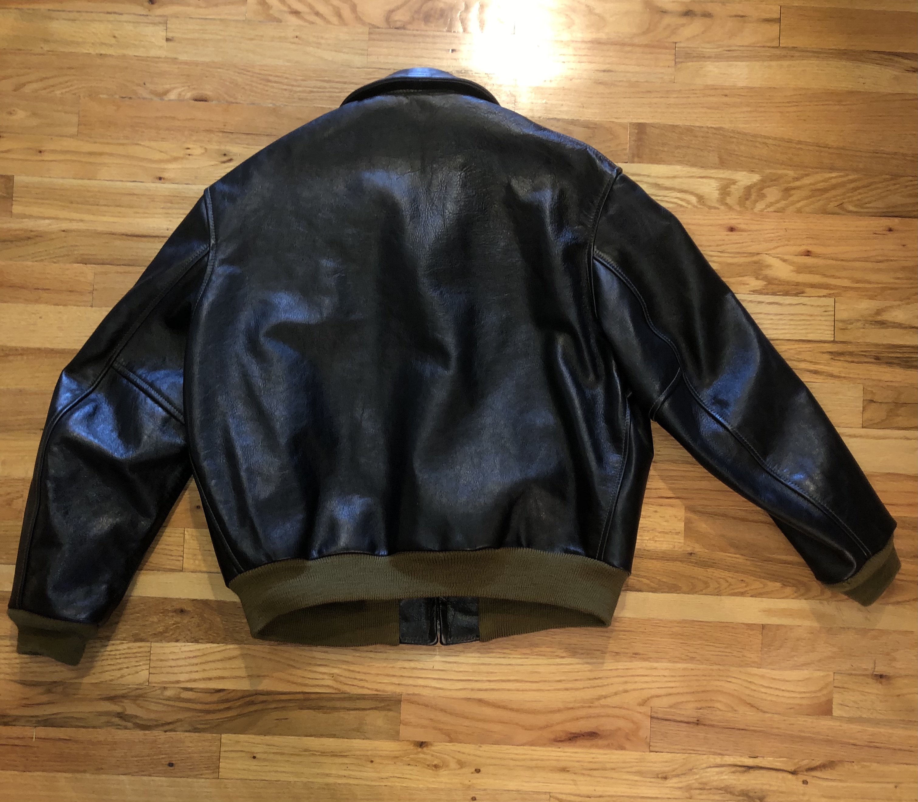 F/S Aero Happy Days Jacket size 48 Black Jerky Horsehide | The Fedora ...