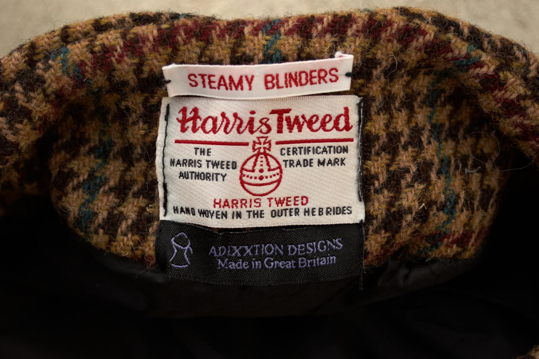 harris tweed 8 panel cap