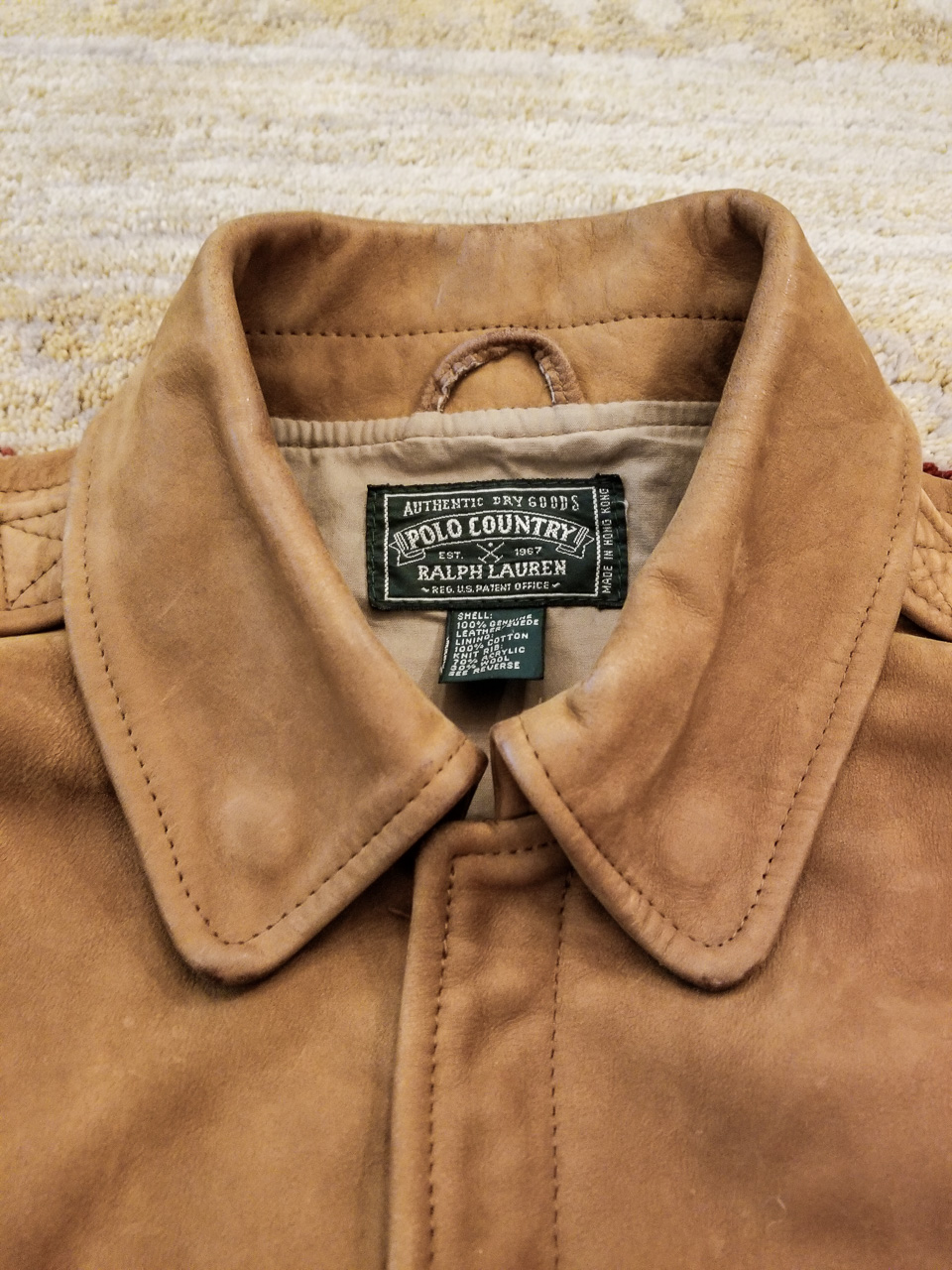 Polo Ralph Lauren A2 Flight Jacket in L/XL in Natural Leather | The Fedora  Lounge