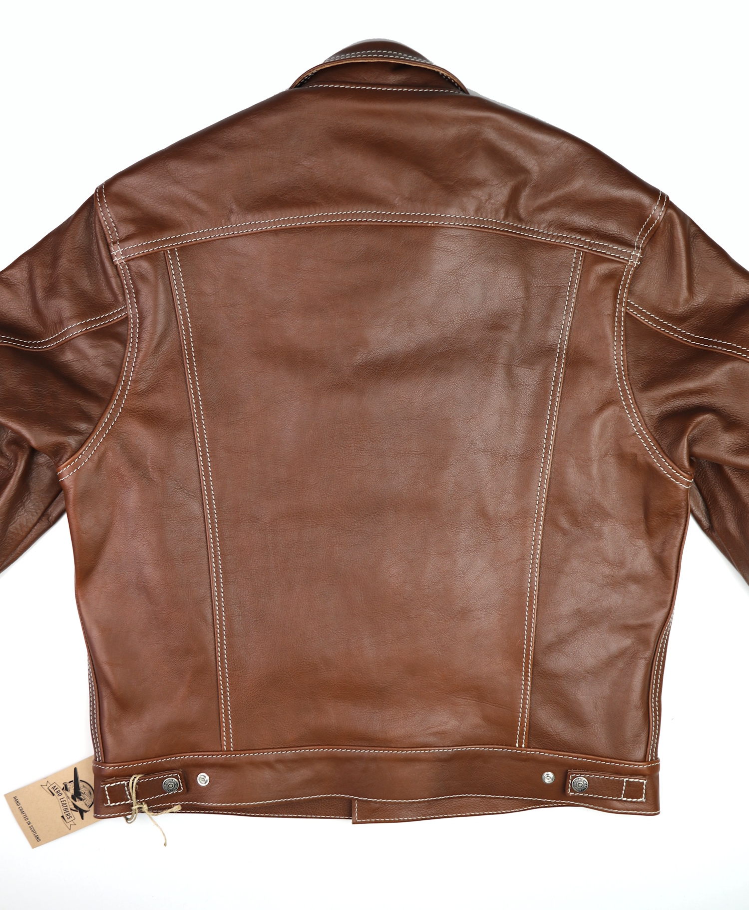 Aero 557XX Type 3 Jean Jacket Russet Vicenza Horsehide 7VW back.jpg