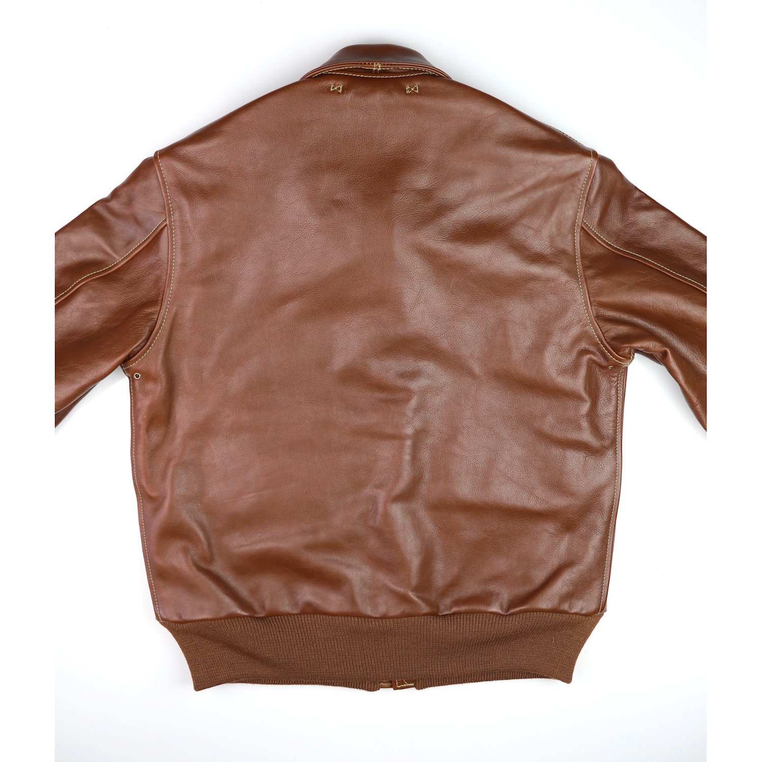 Aero Bronco A-2 Russet Vicenza Horsehide BA9 back IG square.jpg