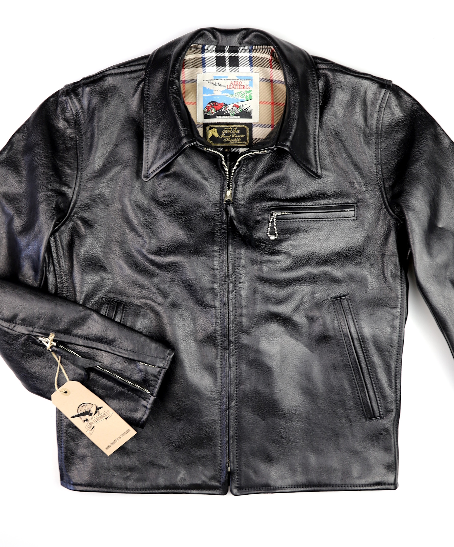 Aero Sheene Black Vicenza Horsehide F49 front.jpg