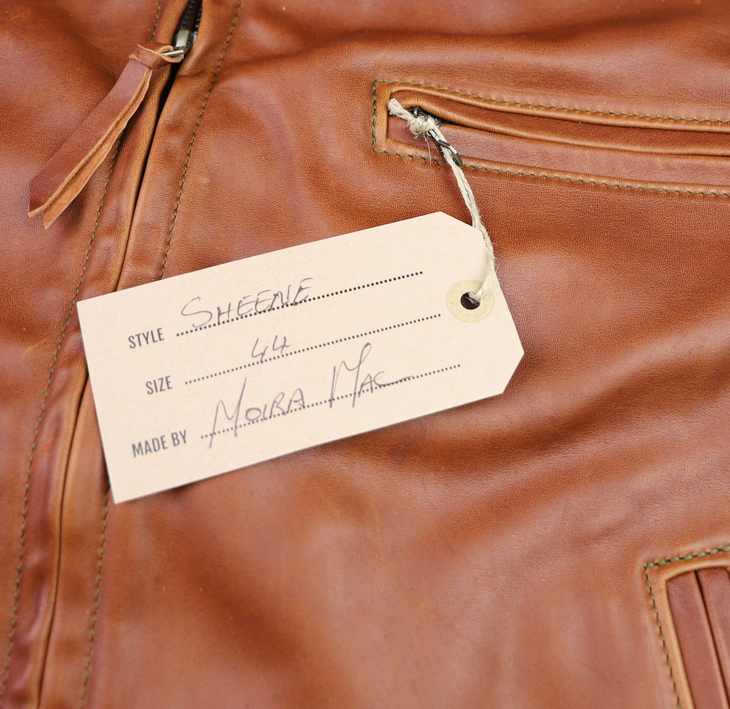 Aero Sheene Cognac Pinnacle Horsehide name tag.jpg