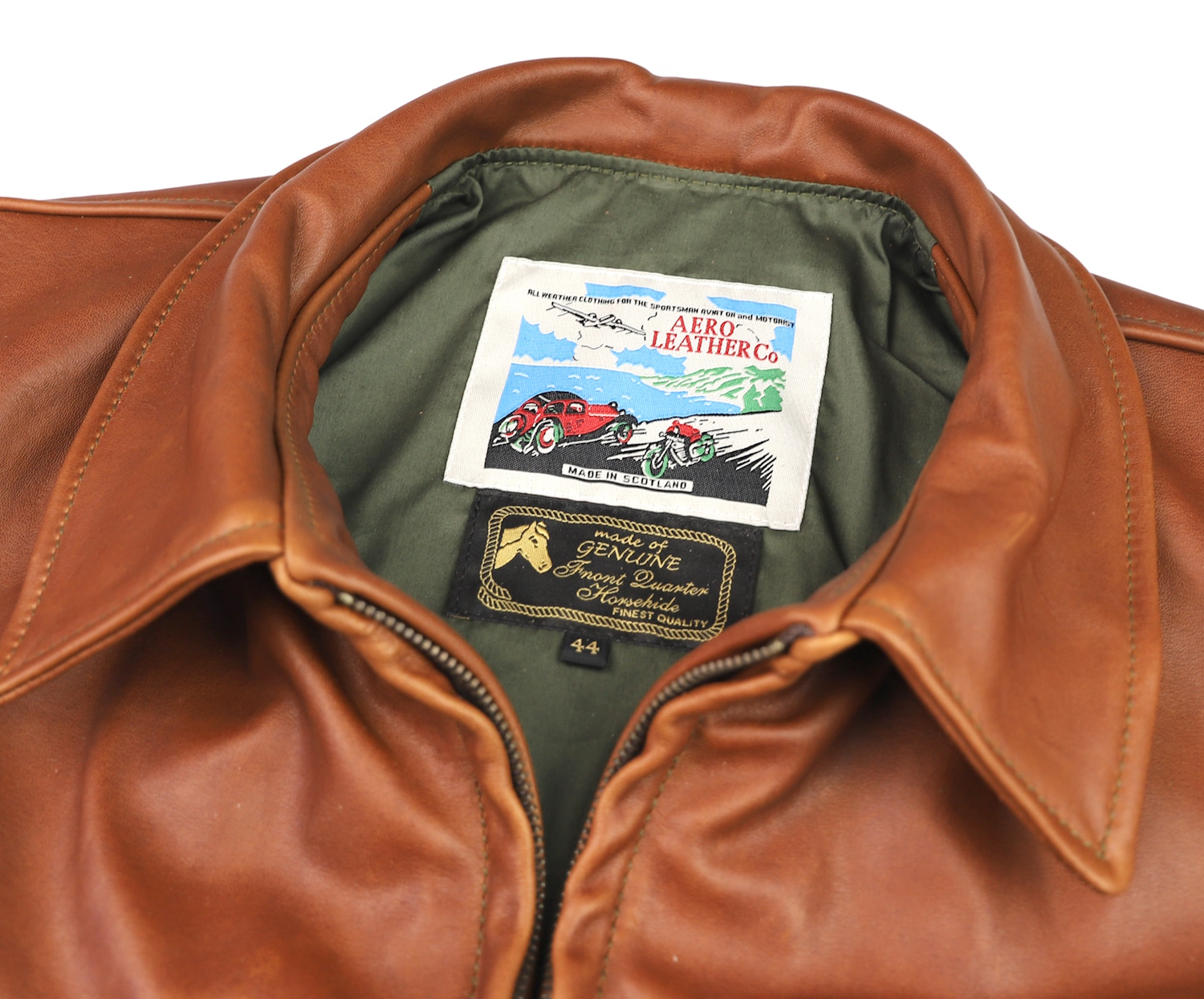 Aero Sheene Cognac Pinnacle Horsehide tag.jpg