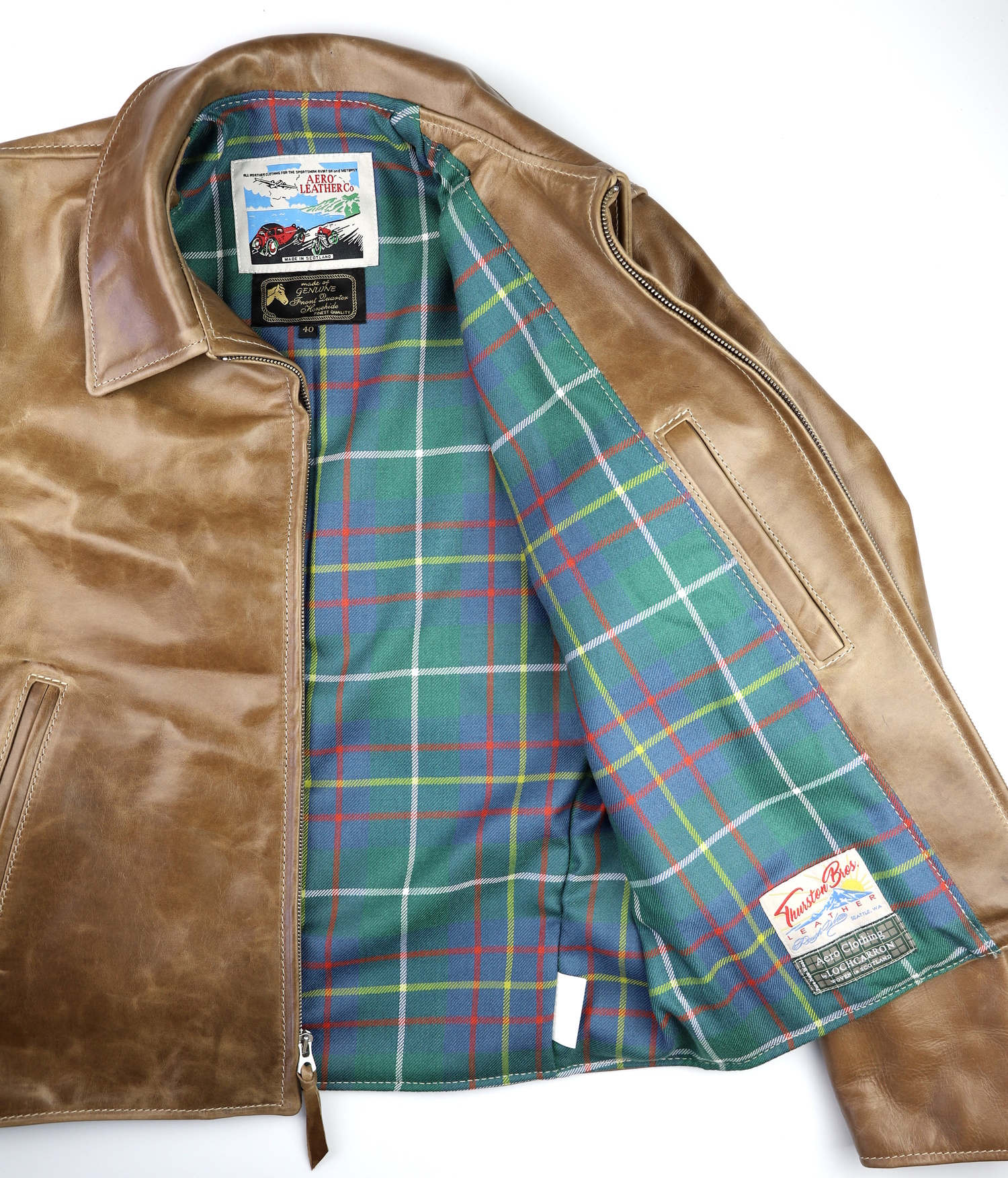 Aero Sheene Natural CXL FQHH B7N Inglis Ancient tartan lining.jpg