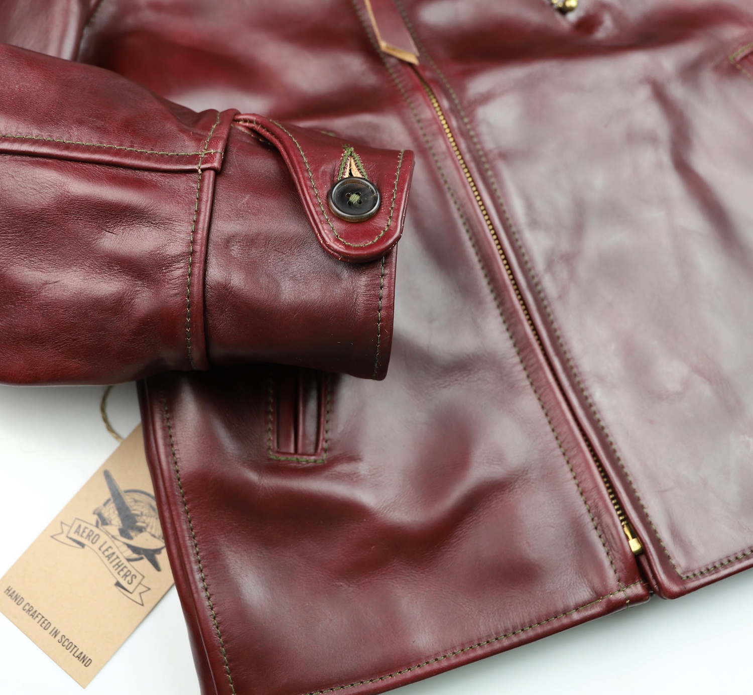 Aero STF Bootlegger Cordovan CXL Steerhide button cuff.jpg