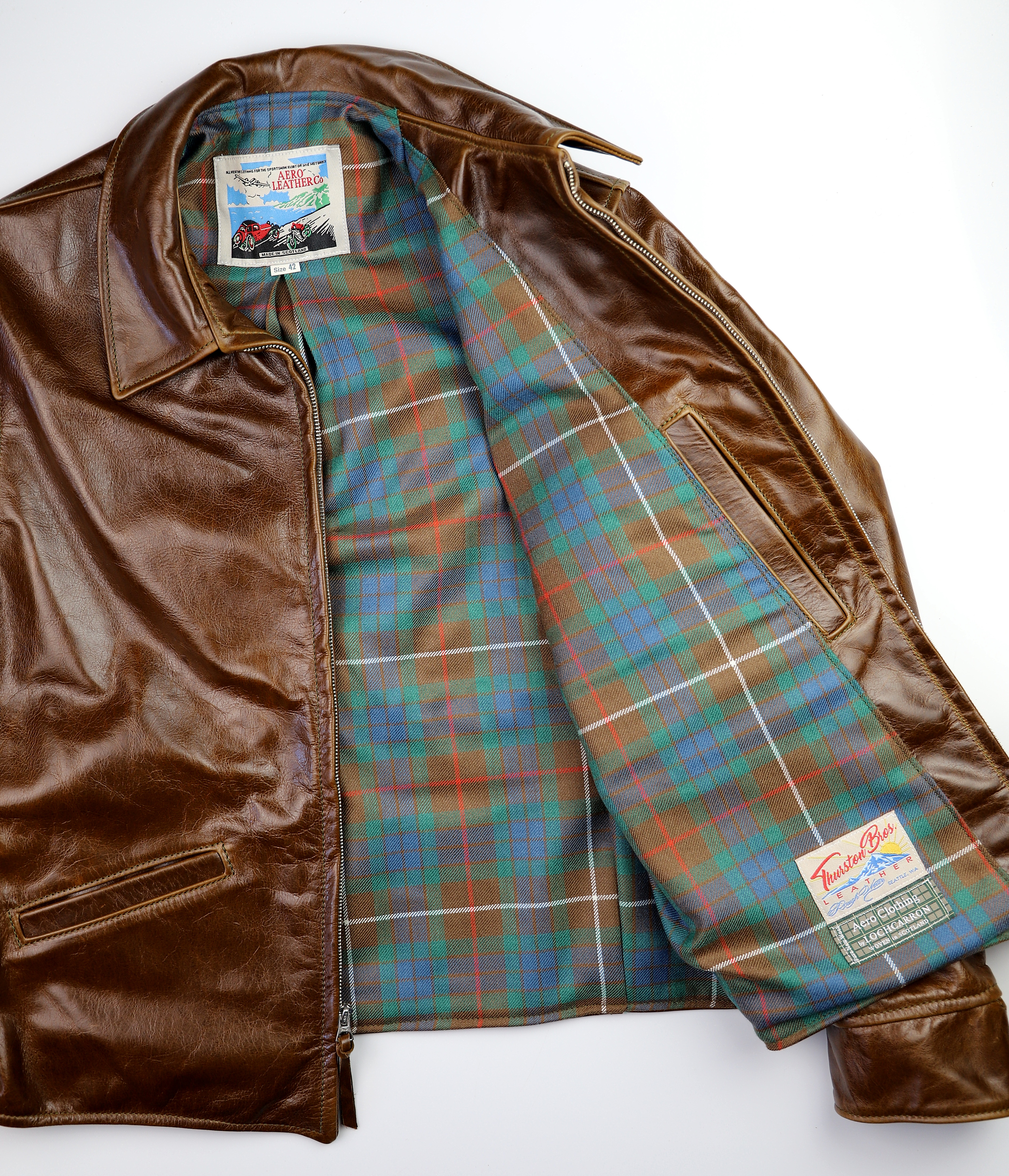 Aero Sunburst Chestnut Vancouver Frasier Hunting Ancient tartan lining.jpg