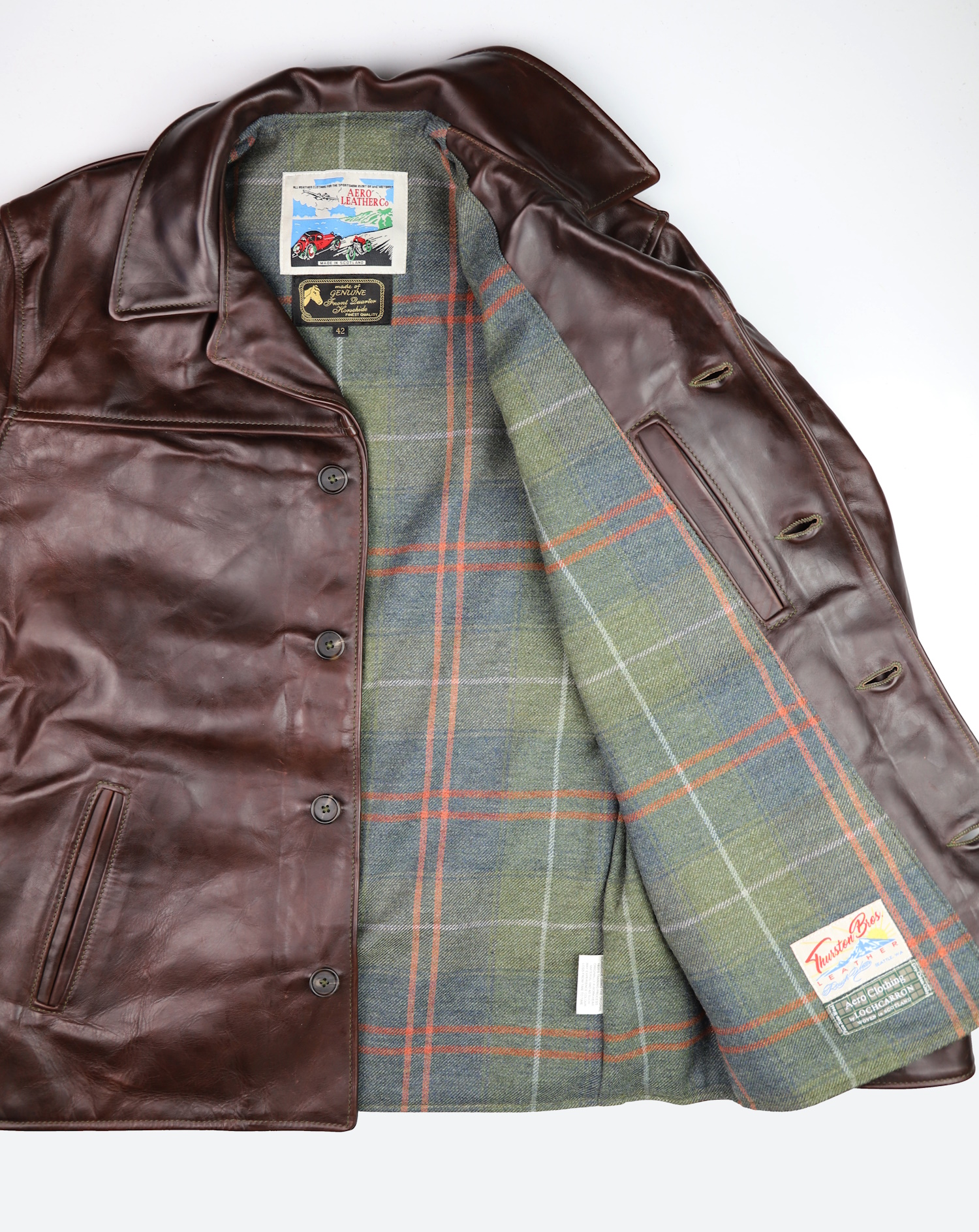 Aero Teamster Brown CXL FQHH 28X Patriot Moorland Selkirk Tweed heavyweight lining.jpg