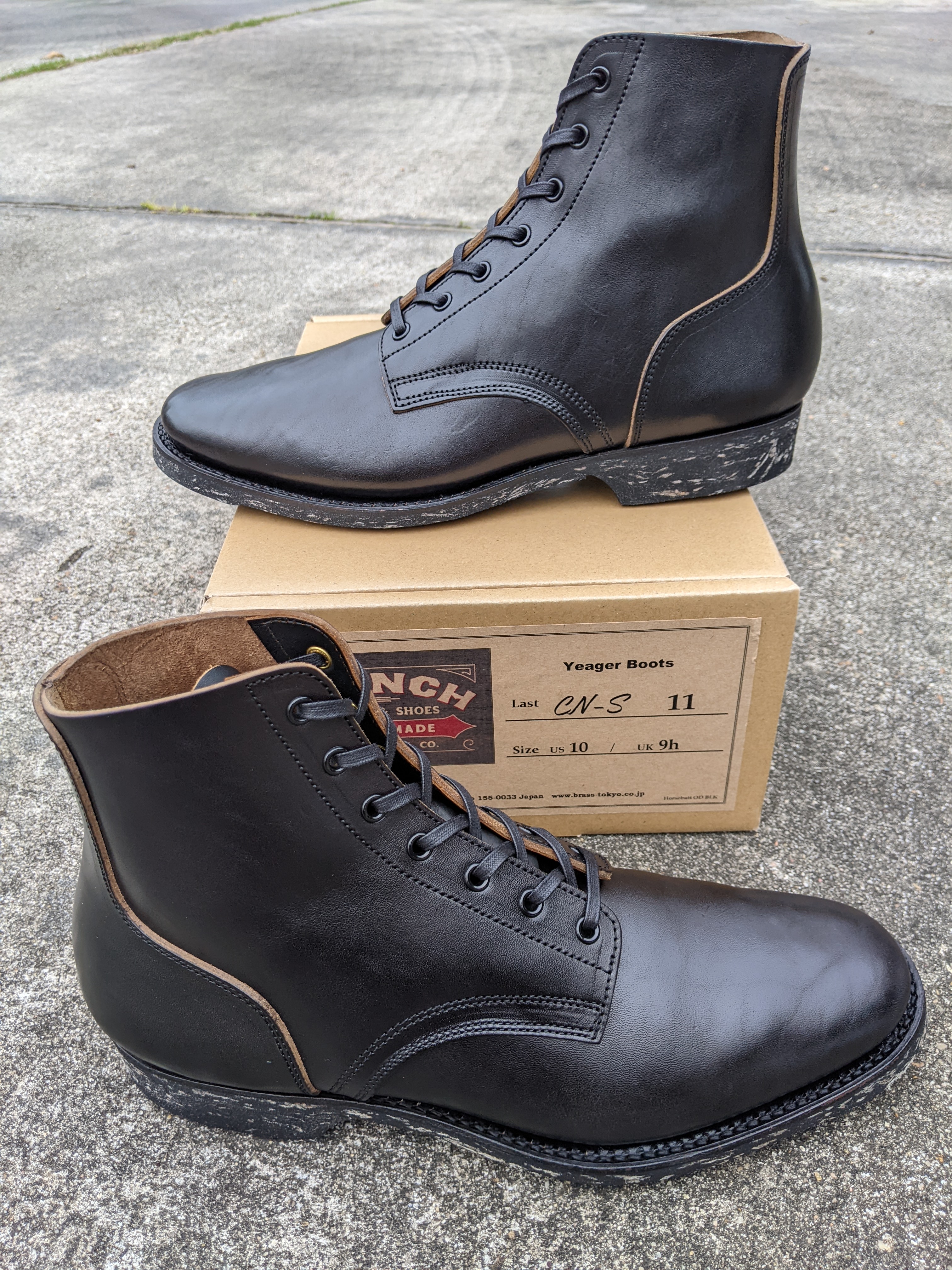 Clinch Black Overdyed Horsebutt Yeager Boots CN-S Clinch 11