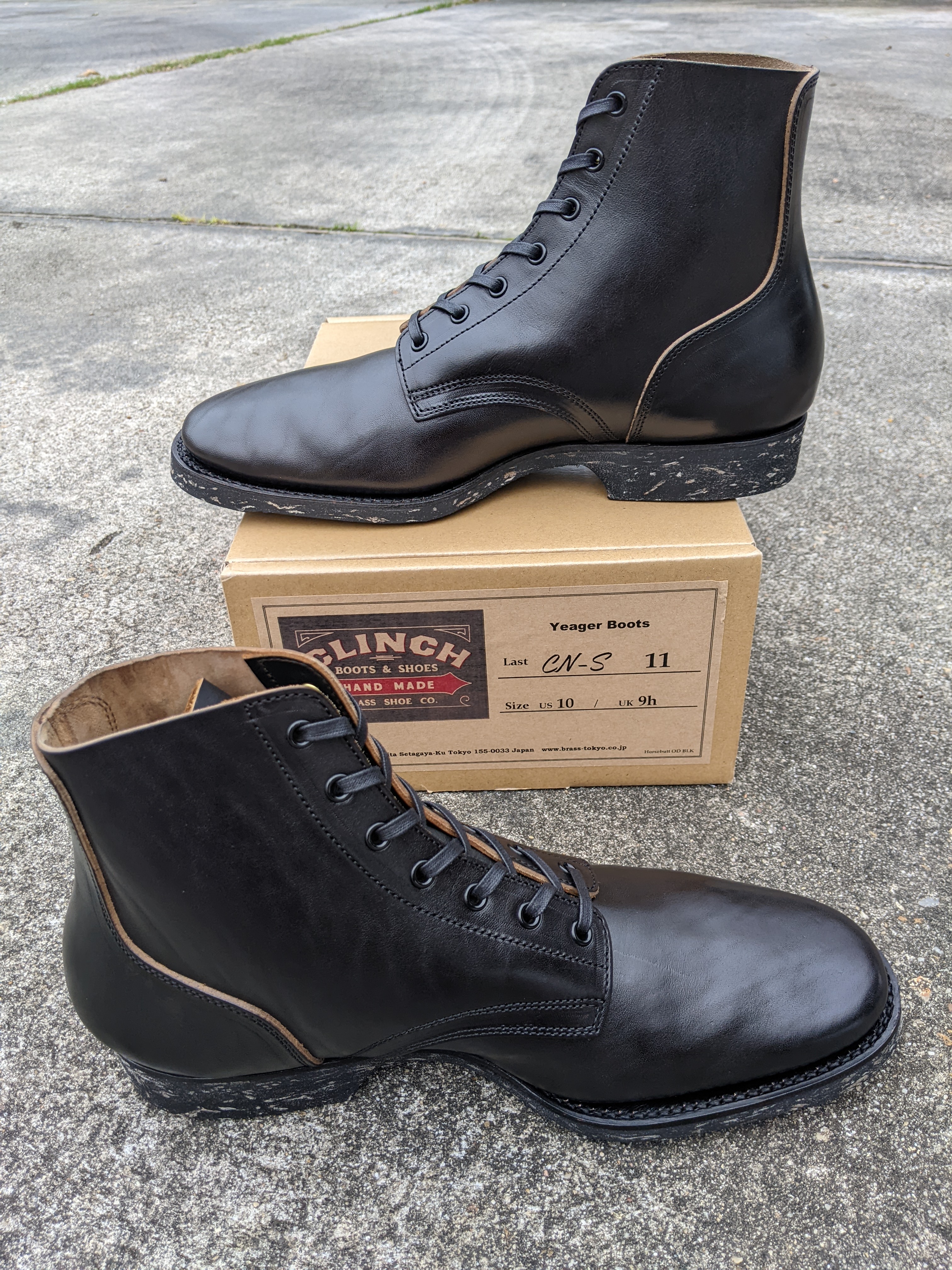 Clinch Black Overdyed Horsebutt Yeager Boots CN-S Clinch 11
