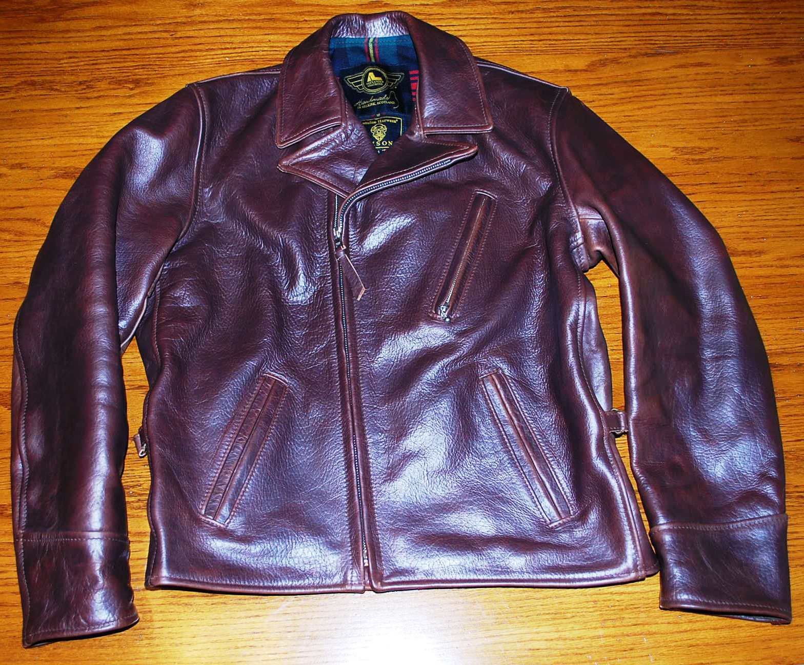 Alexander Leathers Brown Bison Leather jacket - mens 44 | The Fedora Lounge