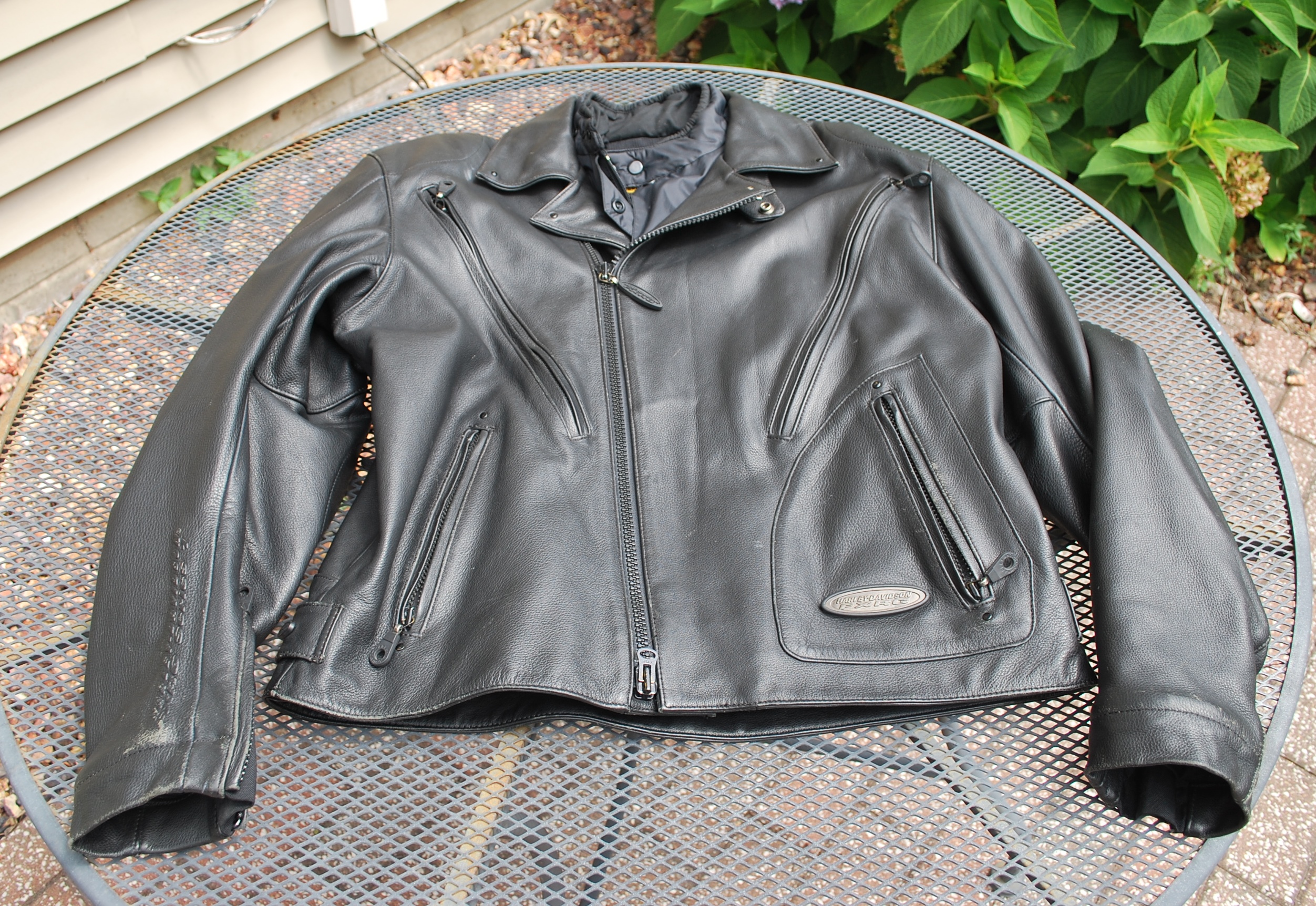Hardly Davidson FXRG jacket - men's large black leather