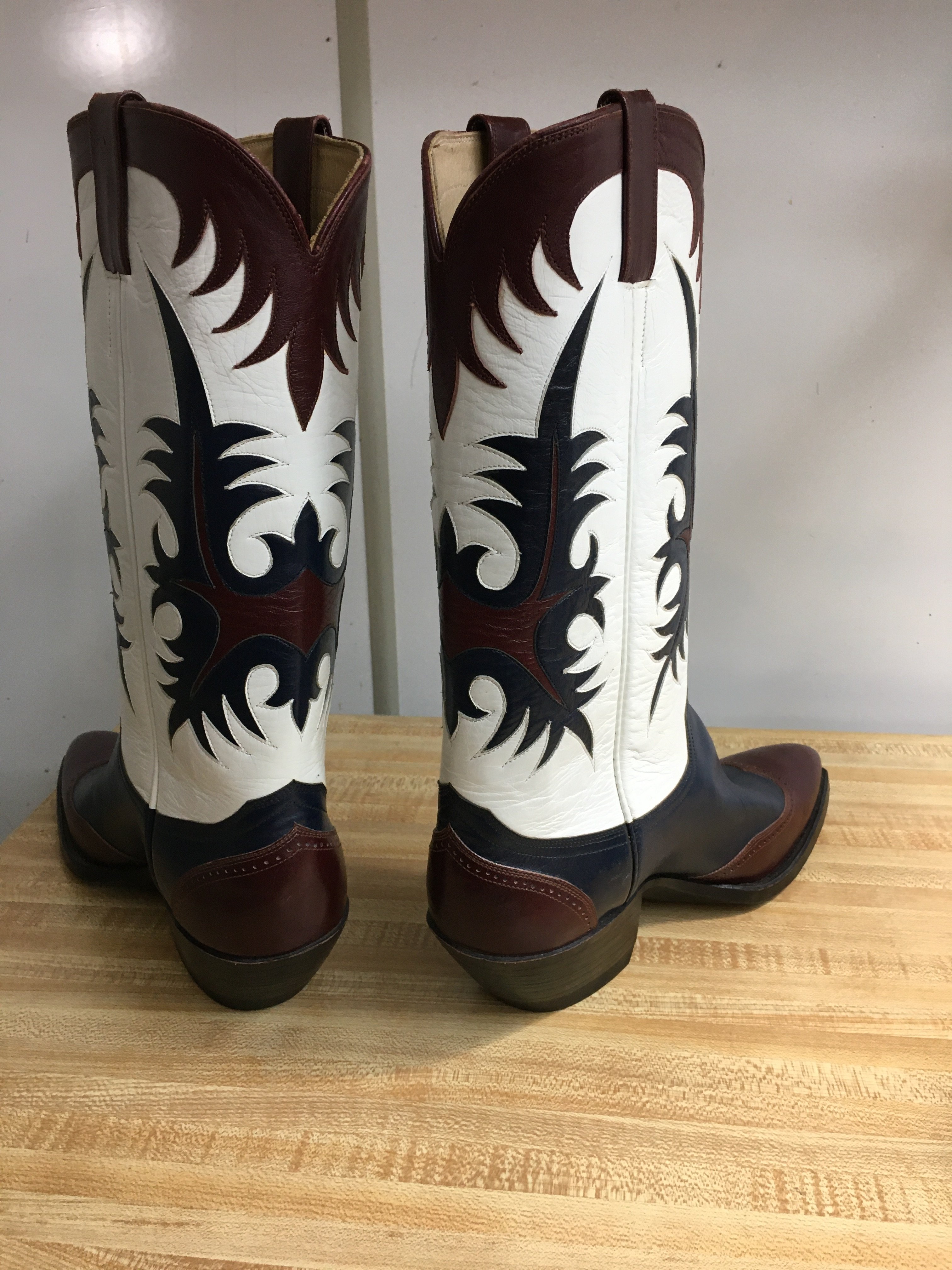 Trujillo's Shoe Shop - Shoe & Boot Repair - Added a Vibram Montagna Sole  and Heel to these Ostrich cowboy boots. Ready for winter