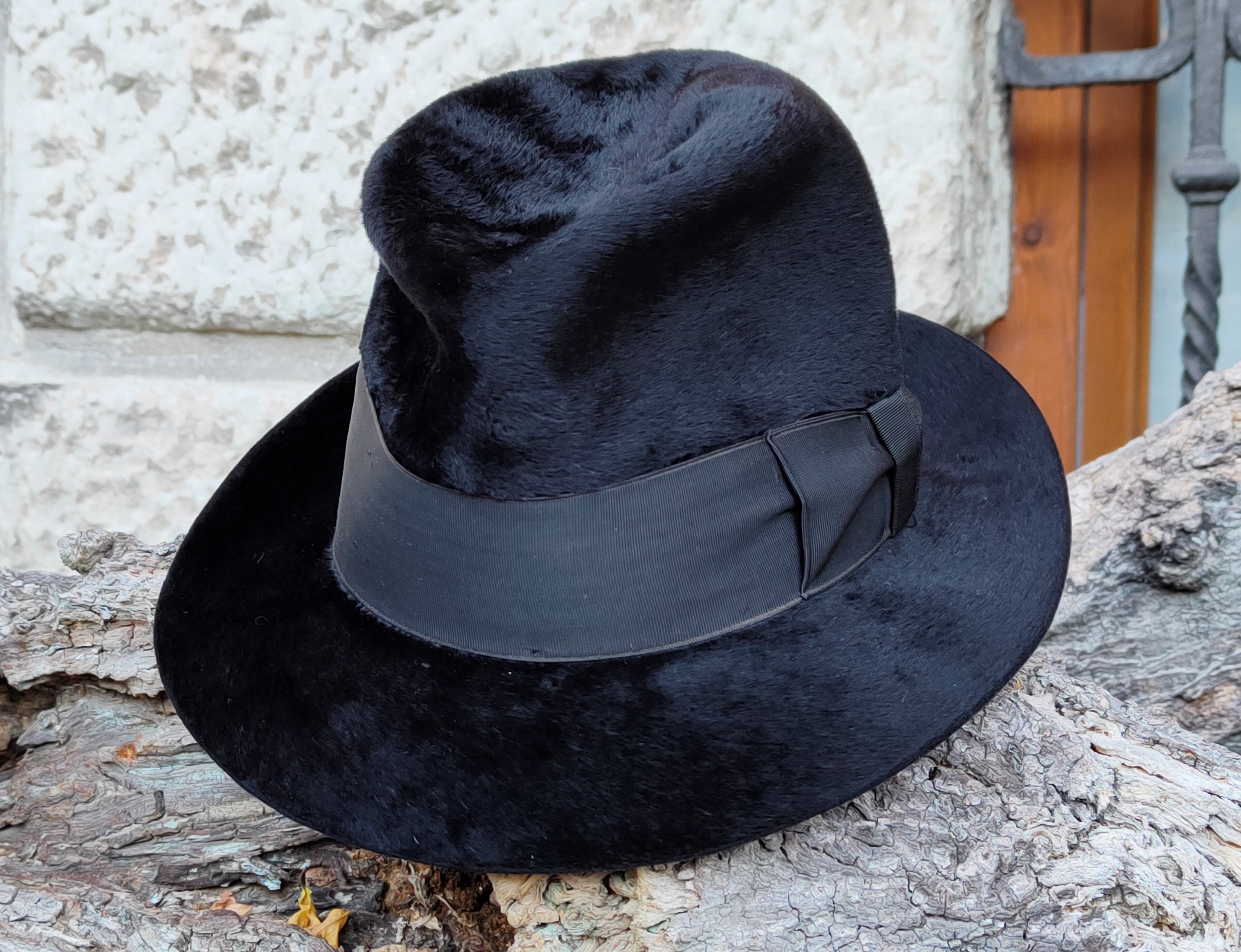 Tip Tap Cilindro cappello pelle bicolor bianco24/nero01 - Italian Dream Hat
