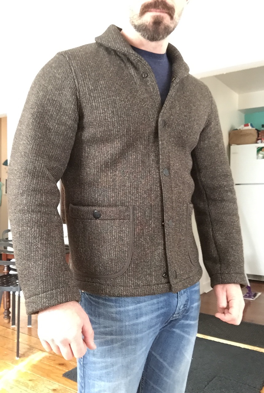 Jacket in wool beach cheap cloth