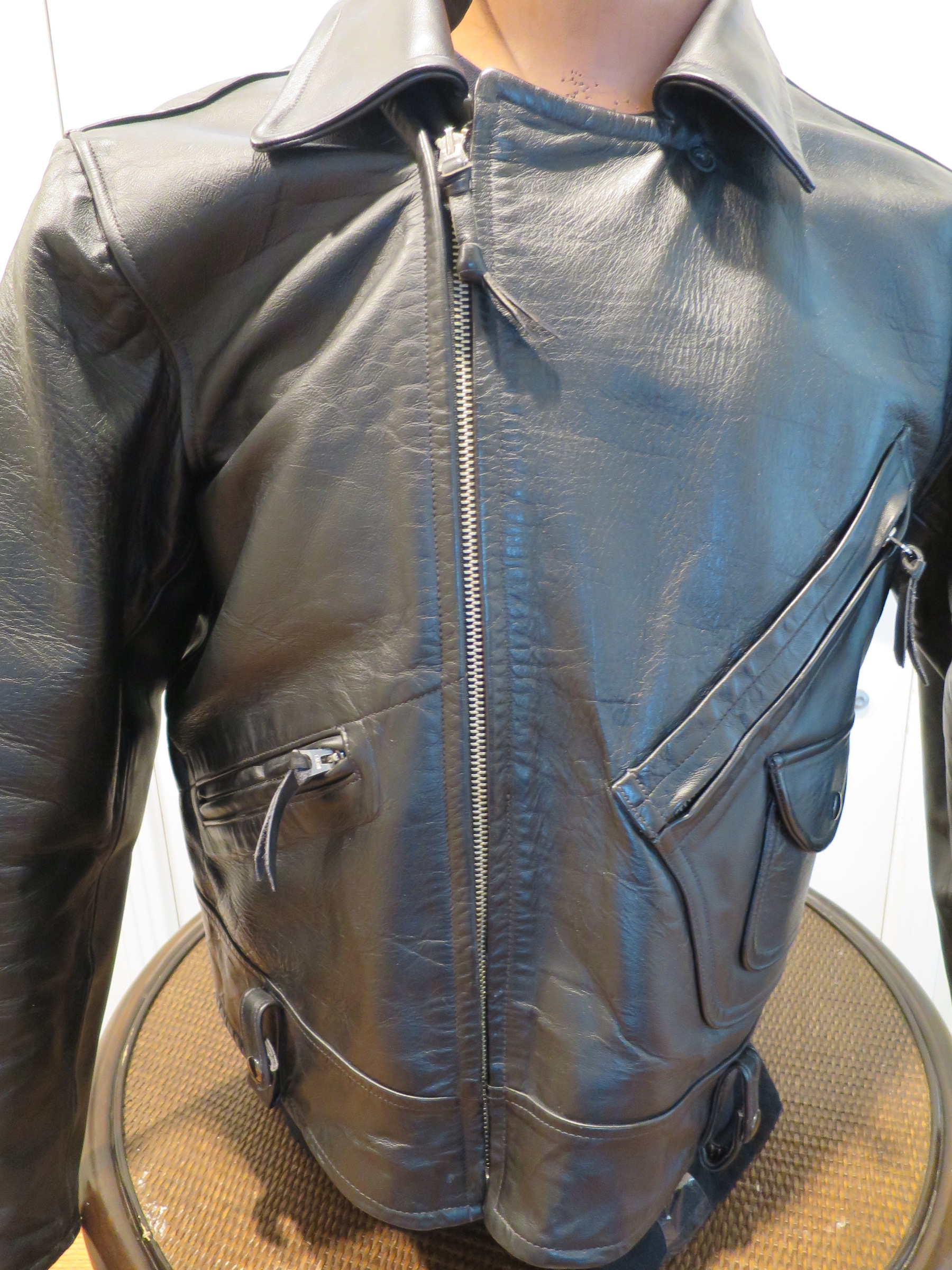 Lost Worlds Trojan Jacket Black Horsehide size 46 $600 | The Fedora Lounge
