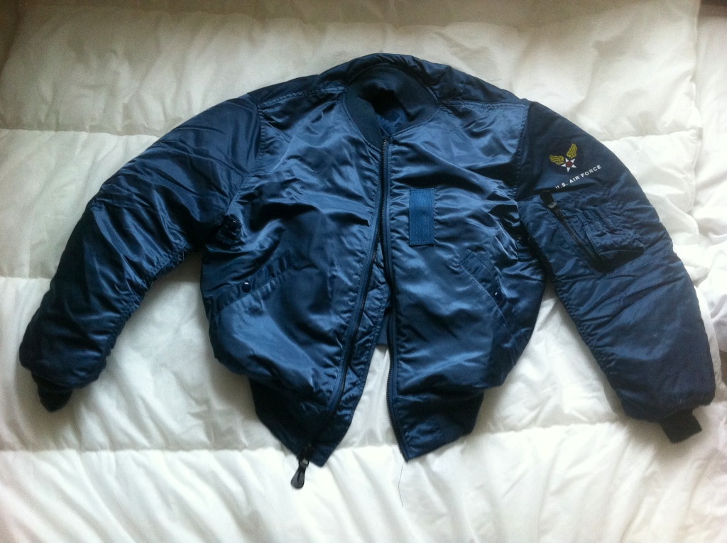 NOS 'Vintage' Blue MA1 Flight Jacket by HockAy XL | The Fedora Lounge