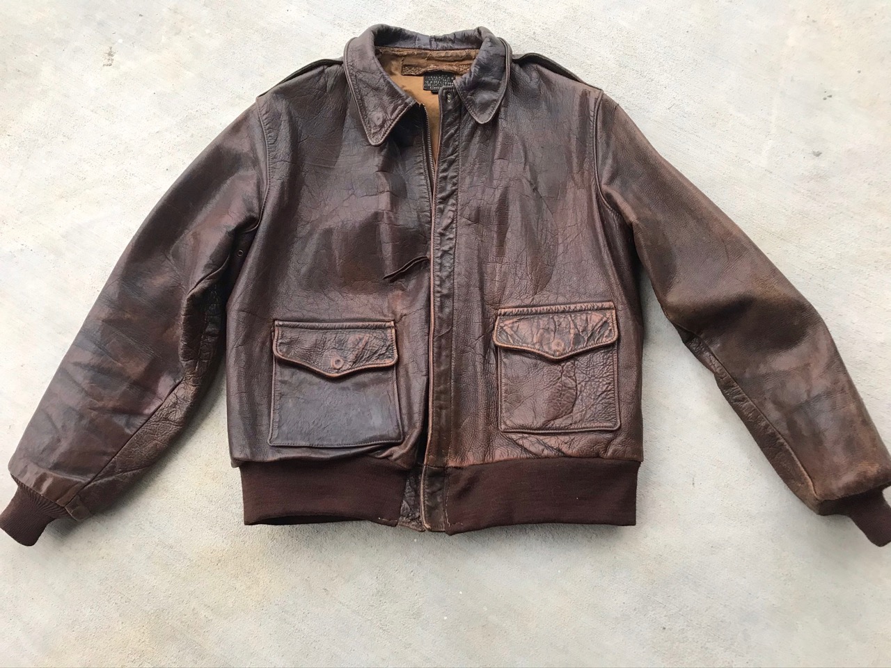 FOR SALE ORIGINAL A-2 JACKET SIZE 44 AERO CONTRACT 21996 | The Fedora ...