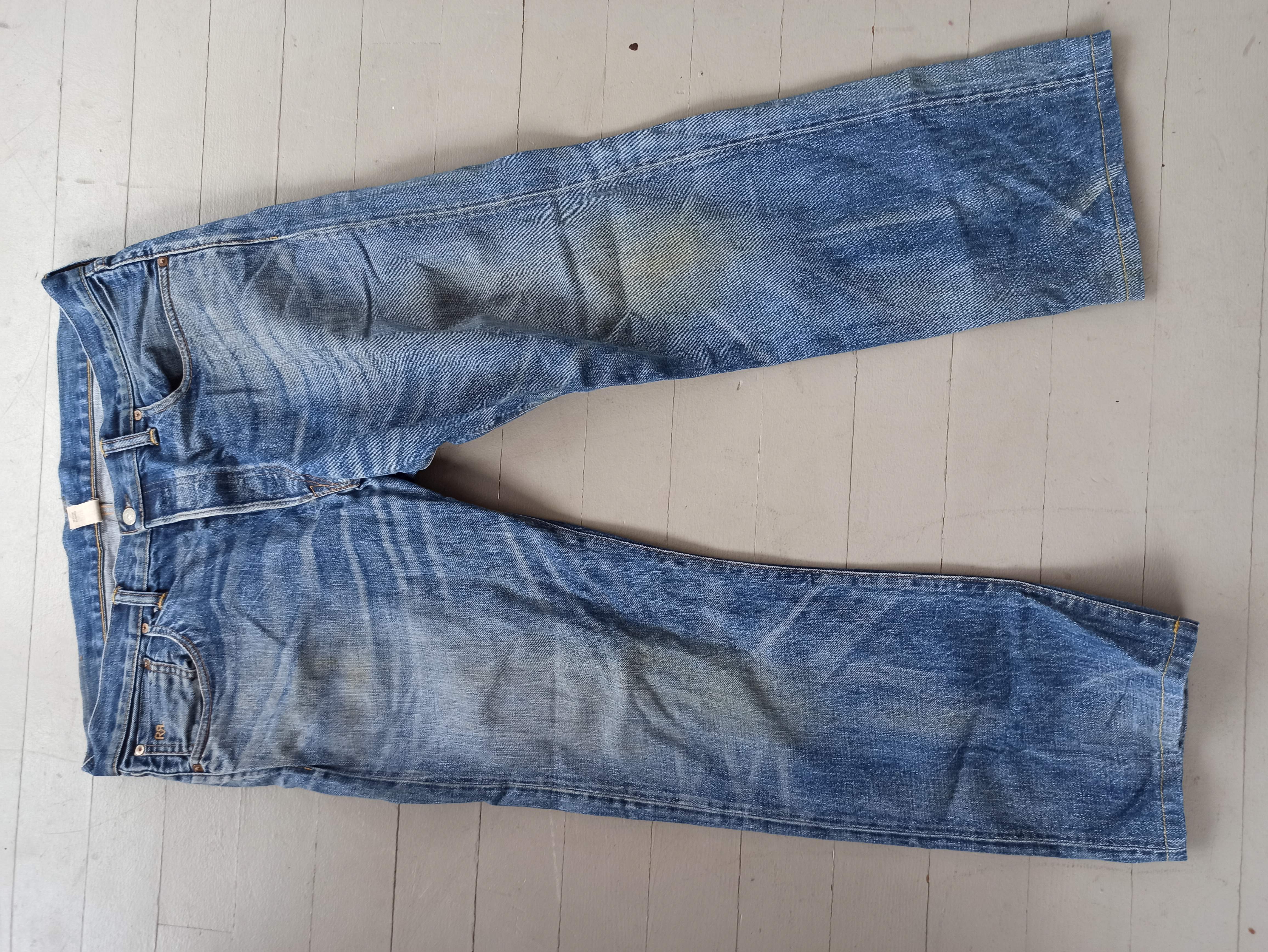 RRL distressed jeans. Size 38 waist hemmed to 29