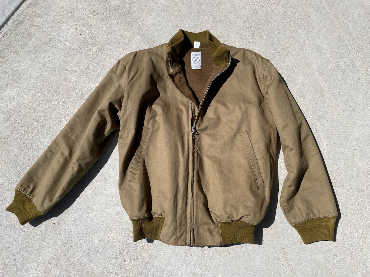 For Sale - At The Front Fleece Lined Tanker Jacket Size Medium (23 3/4 ...
