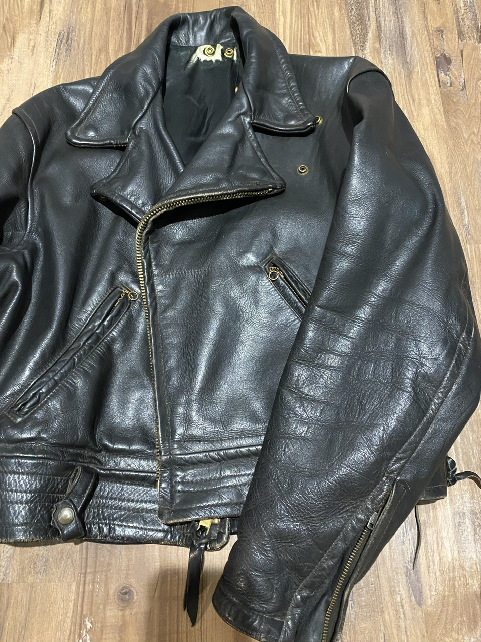 FS: Early Cal LAPD Thick and Heavy Horsehide L, with black mouton ...