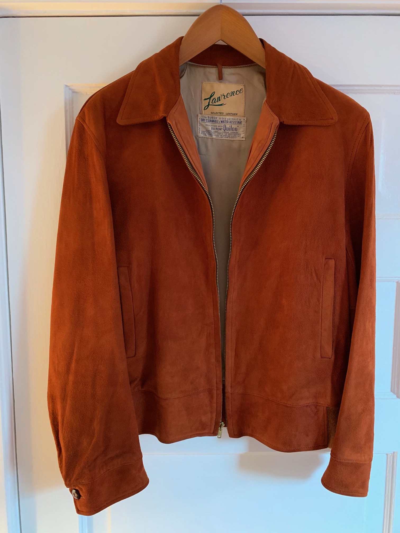 Rare, vintage 1950s Lawrence suede jacket -- MINT, 40/42 | The Fedora ...