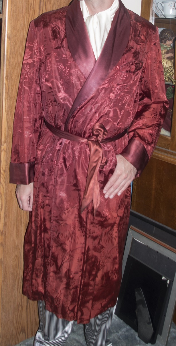 vintage smoking jacket robe