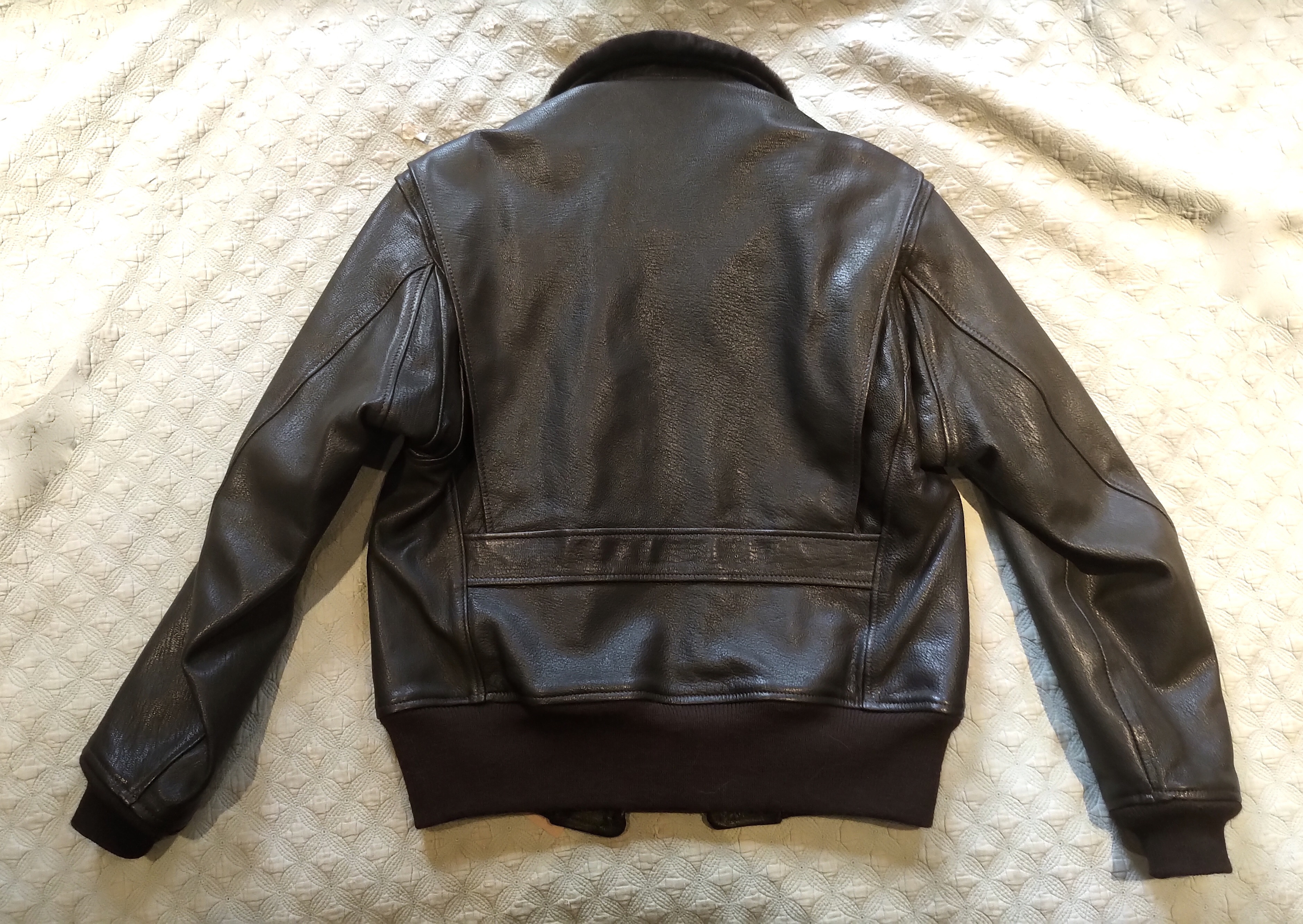 Aero Leather Jacket M422a G1 size 42 fits like 40 Extra thick Goathide ...