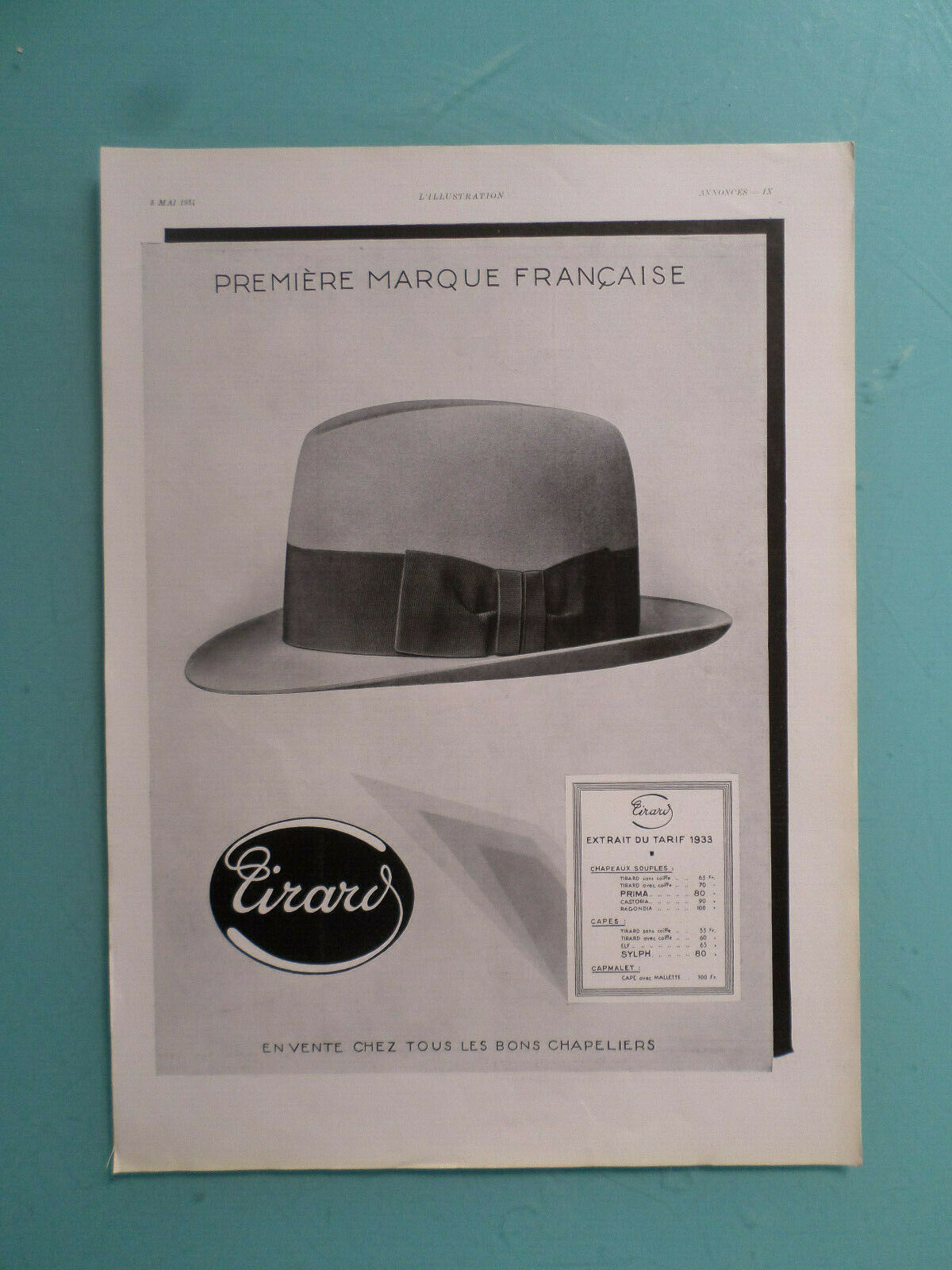 publicité-ancienne-LE-CHAPEAUX-TIRARD-FEUTRE-DE-LUXE 3.jpg