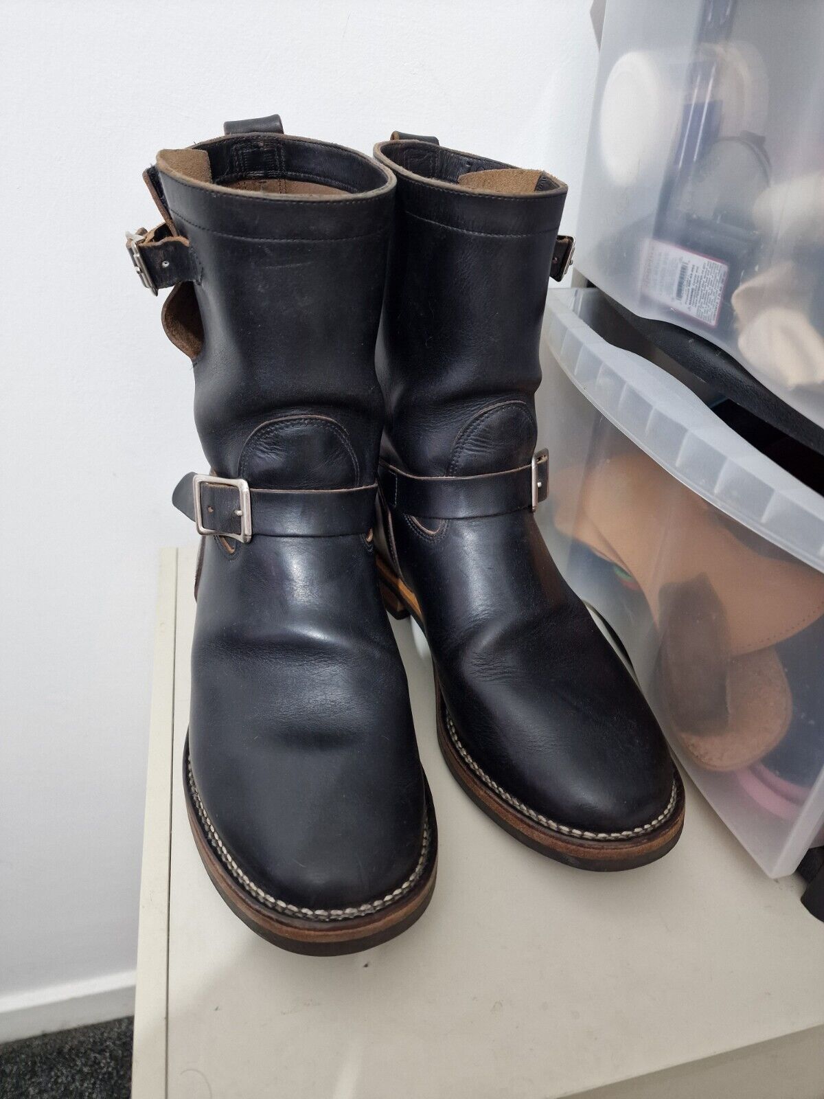 Viberg short engineer boots, 10.5, superb condition | The Fedora Lounge