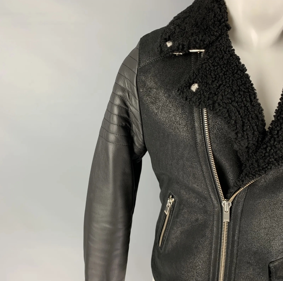 The Kooples Python Pattern Leather Jacket