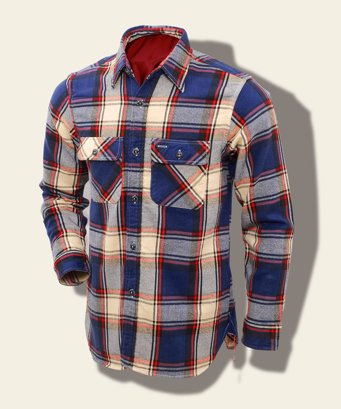 Sugar-Cane-Fiction-&-Romance-Heavy-Weight-Plaid-Shirt-SC27118A-128-Navy-front.jpg