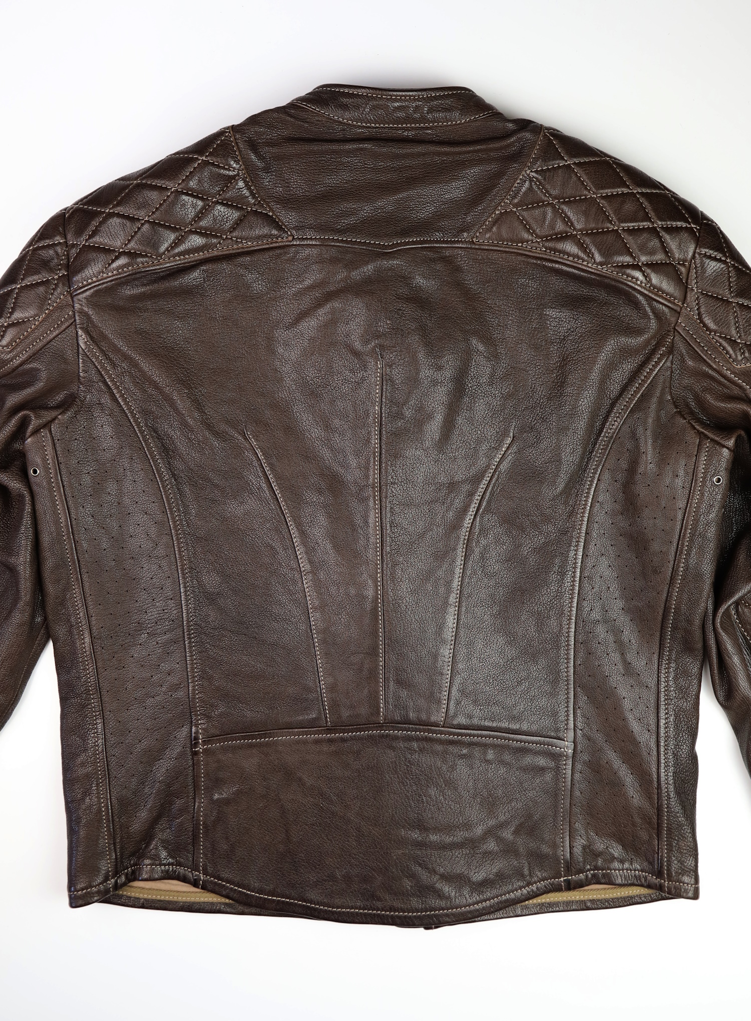 Thedi Maximos Cafe Racer Brown Calabria Goatskin Large back.jpg