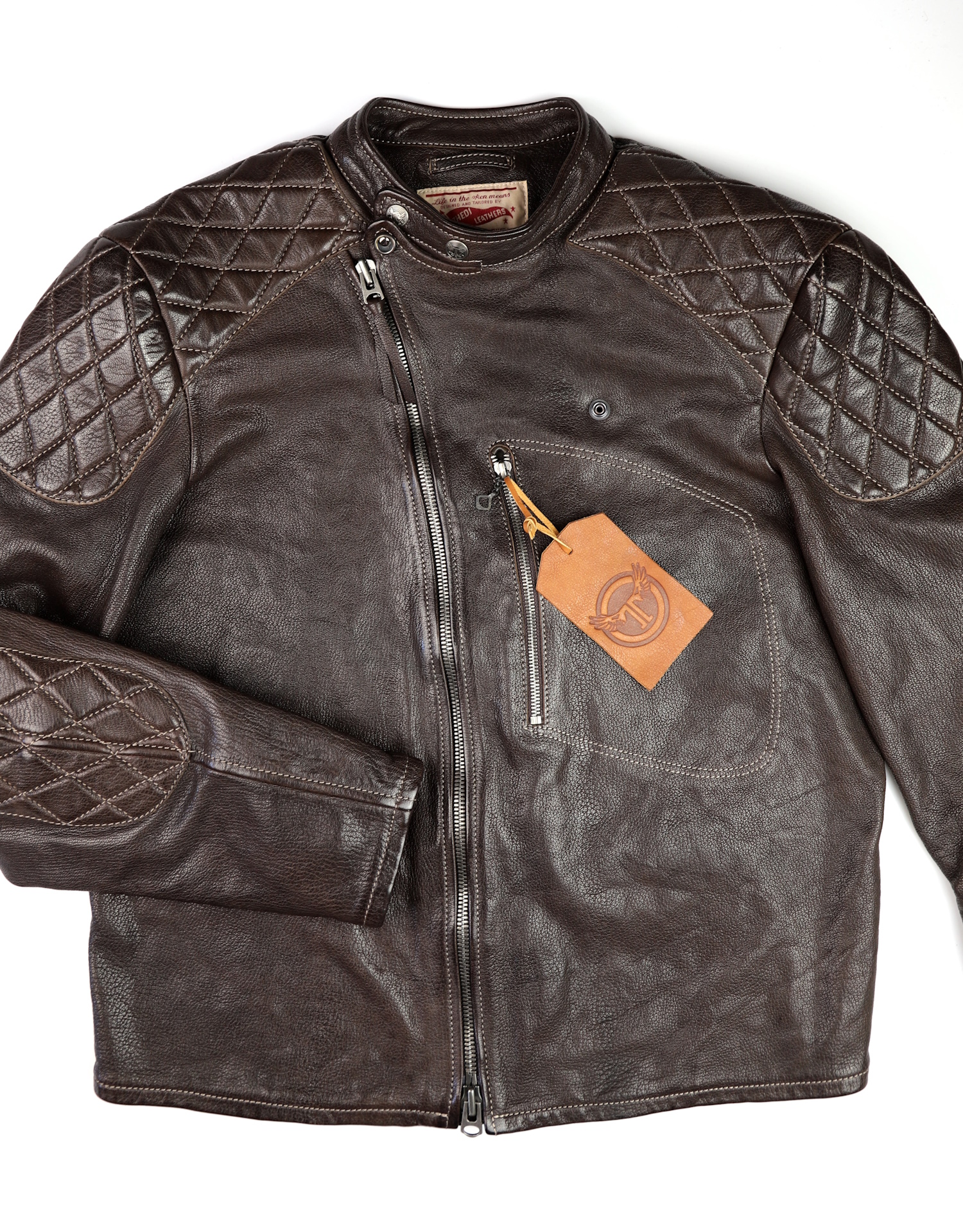Thedi Maximos Cafe Racer Brown Calabria Goatskin Large front.jpg