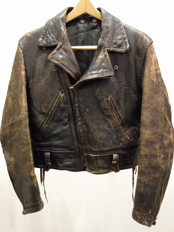 FS: 1960s Cal Leather Horsehide CHP Motorcycle Jacket - Size 38ish w ...